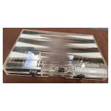 486 - CLEAR ACRYLIC BACKGAMMON GAME SET (Z50)