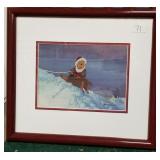 71 - DISNEY WINNIE-THE-POOL ART WITH COA FRAMED