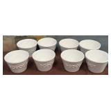 486 - EIGHT CRATE & BARREL POPCORN BOWLS (Z115)