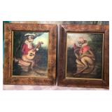 11 - TWO PIECES FRAMED ART 10X12' (M28)