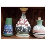 71 - THREE PIECES COLLECTIBLE POTTERY