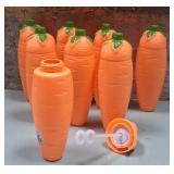 43 - NOVELTY CARROT SHAPED BOTTLE SET