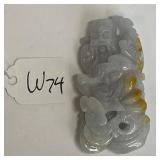 696 - CARVED JAD PENDANT (W74)