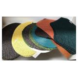 43 - COLORFUL WOVEN ROUND PLACEMAT SET