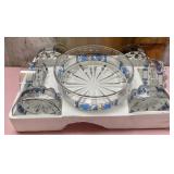 71 - DECORATIVE GLASS SERVING SET