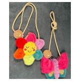 9 - PLUSH FLOWER AND BUTTERFLY PURSE