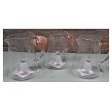 43 - GLASS PITCHERS WITH ANGEL FIGURES