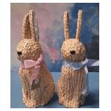 43 - WOVEN BUNNY DECOR FIGURES