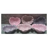 43 - PASTEL SCALLOPED CERAMIC BOWLS SET