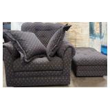 11 - EASY CHAIR, OTTOMAN, PILLOWS (A4)