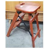 71 - WOODEN FOLDING STOOL