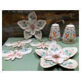 43 - HANDPAINTED FLORAL DECOR ACCENT PIECES