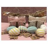 43 - WOVEN EASTER BASKETS WITH DECORATIVE EGGS