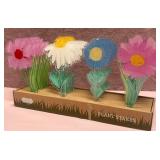 43 - COLORFUL FLOWER GARDEN STAKE SET