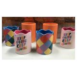 43 - COLORFUL MOTIVATIONAL CERAMIC MUG SET