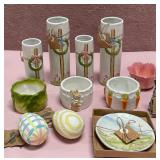 43 - SPRING CERAMIC DECOR ASSORTMENT SET