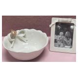 43 - CERAMIC BOWL PHOTO FRAME SET