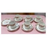 71 - HAVILAND LIMOGES TEACUPS & SAUCERS