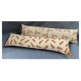 9 - CARROT PRINT DECORATIVE PILLOW SET