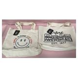 9 - CANVAS TOTE BAGS PAIR