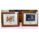 71 - TWO PIECES WINNIE-THE-POOH ART FRAMED