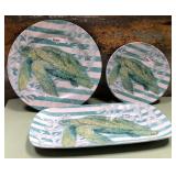 43 - SEA TURTLE SERVING PLATES SET