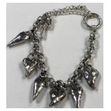 443 - STERLING SILVER CHARM BRACELET (R51)