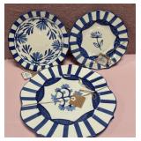 43 - BLUE WHITE DECORATIVE PLATE SET