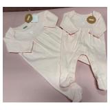 43 - SOFT PINK BABY SLEEPER SET