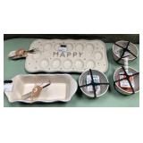 43 - CERAMIC SERVING DISHES AND BOWLS