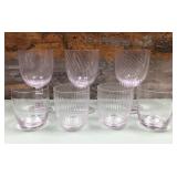 43 - PINK TINTED DRINKING GLASS SET