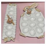 43 - CERAMIC EGG SERVING DISH SET
