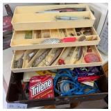 J - FISHING TACKLE BOX WITH CONTENTS (B38)