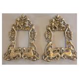 R - TWO CAST METAL  ART/PHOTO FRAMES (P122)