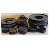 R - MIXED WOODEN CURIO STANDS (P45)