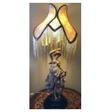 R - VICTORIAN-STYLE FIGURAL TABLE LAMP (B9)