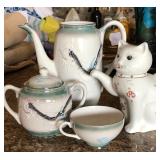 R - TEAPOTS, SUGAR BOWL, TEACUP (F149)