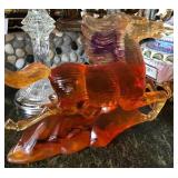 R - ACRYLIC HORSE SCULPTURE 12'L (F147)