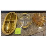 R - VINTAGE GLASS SERVING DISHES (K71)