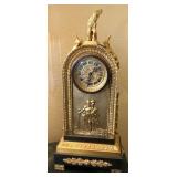R - ORNATE GILDED FIGURAL MANTEL CLOCK (C15)