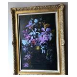 R - FLORAL STILL LIFE ART FRAMED 32X45' (G1)