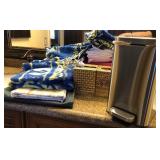 R - BATH LINENS, TISSUE BOX COVERS, WASTEBASKET