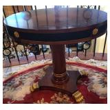 R - PEDESTAL TABLE WITH MARQUETRY TOP