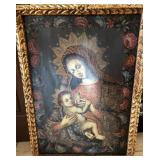 R - MADONNA WITH CHILD ART FRAMED 26X35' (F234)