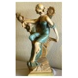 R - ART NOUVEAU STYLE DECORATIVE SCULPTURE