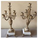 R - PAIR OF LOUIS XV INFLUENCE CANDELABRA (P9)