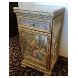 R - VICTORIAN-STYLE TAPESTRY CABINET (C1)
