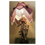 R - VICTORIAN-STYLE FIGURAL TABLE LAMP (C11)