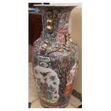 R - CHINESE FAMILLE ROSE FLOOR VASE 42"T (M12)