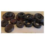 R - VARIETY OF WOODEN CUSIO/ VASE STANDS (P15)